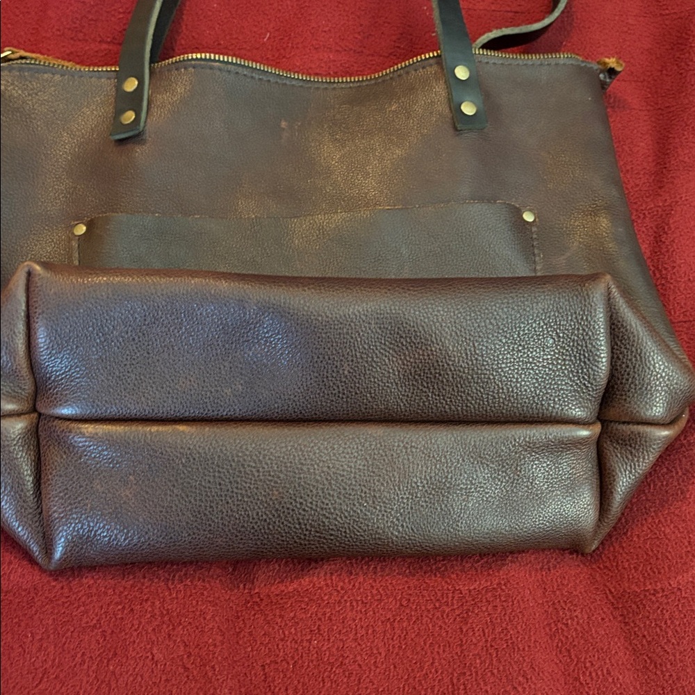 High Quality, Brown Leather Tote Bag - Picture 5 of 8